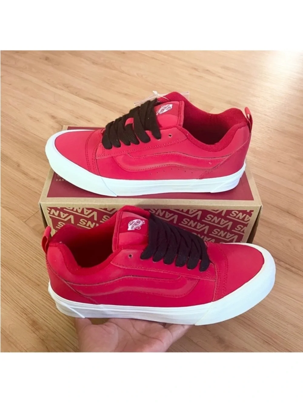 Vans Knu Skool VNO00D6CREB Red Black Women 9.5US